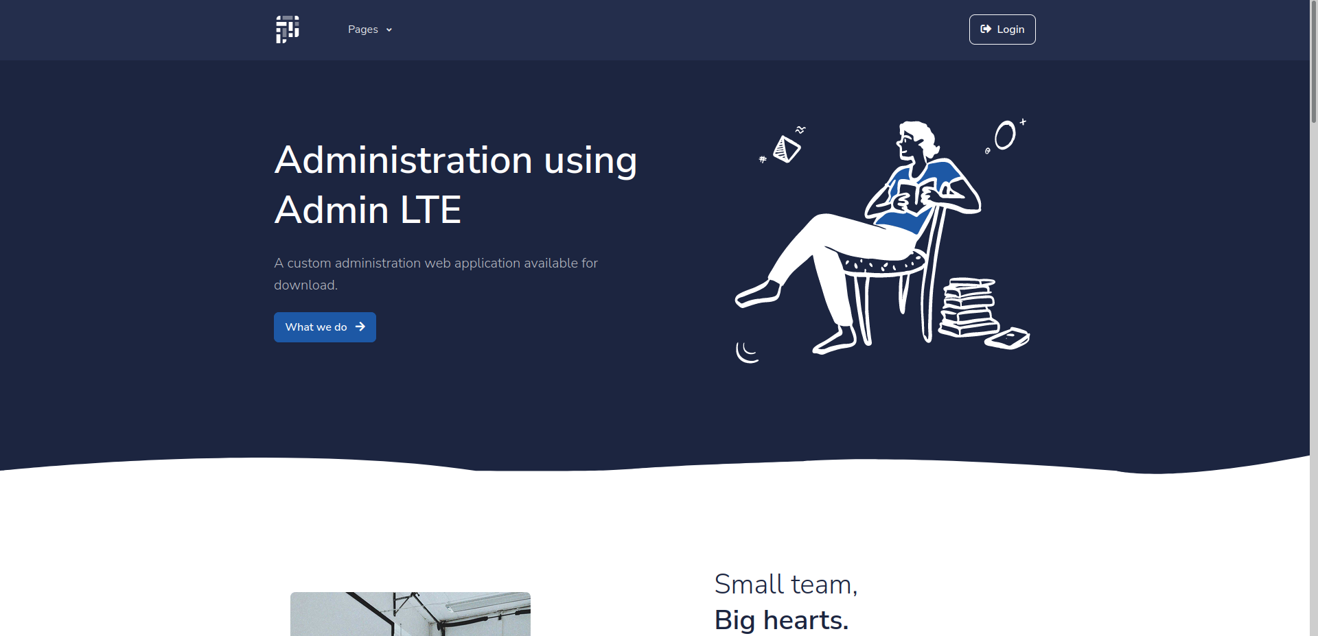 The welcome page for the web application hosted on port 80
